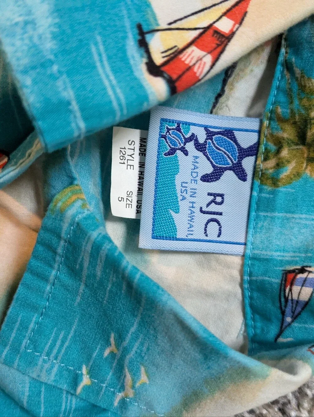 Tropical Hawaiian Shirt Set - Blue & Turquoise Floral Print